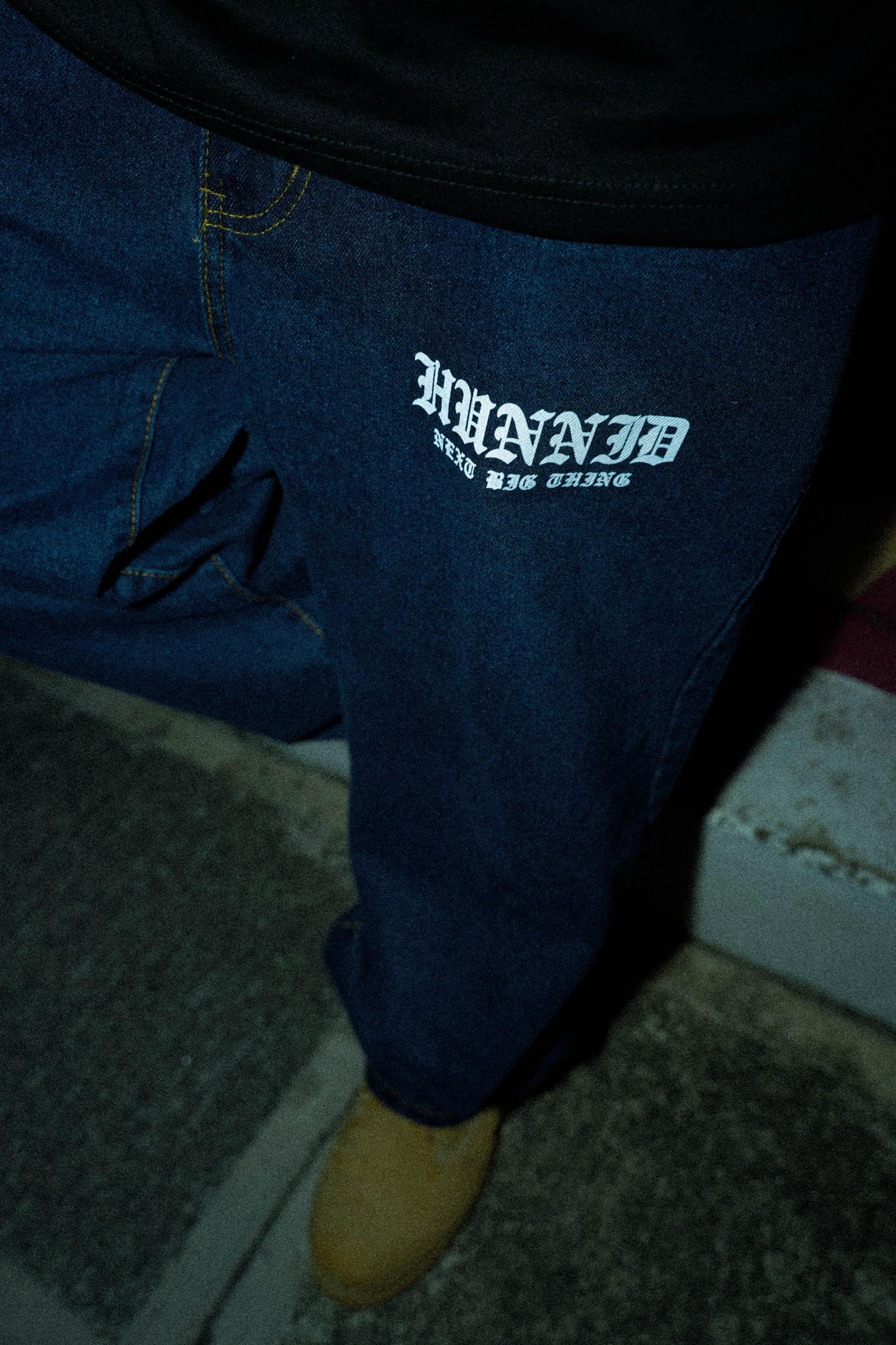 HUNNID DARK BLUE DENIM PANTS